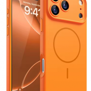 Magnetische MagSafe Silikon Hülle Orange für iPhone 17, Max