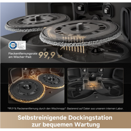 Dreame L40s Pro Ultra Saugroboter – Selbstreinigende Wischmopps, 19.000 Pa Saugkraft, 100% Detangling DuoBrush, Hindernisvermeidung, Ausfahrbare Mopps, Sprachsteuerung