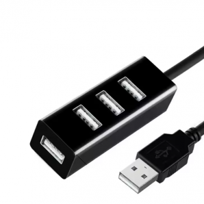 High Speed 4-Port USB Hub mit Netzteil – USB Multi Expander & Splitter für PC, Laptop & Computer Zubehör